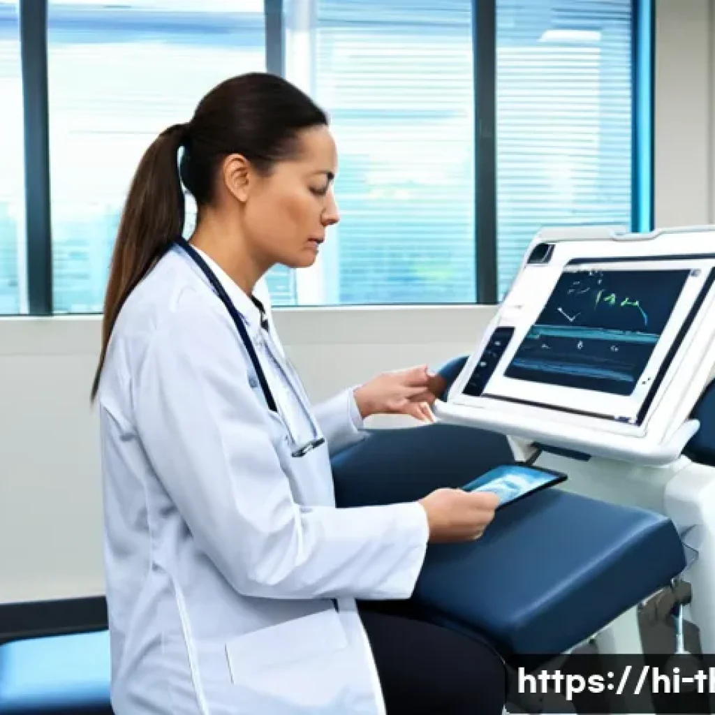 물리치료사의 임상 연구 참여 - **Prompt 1: Innovative Clinical Research in Physiotherapy**
A bright, modern, and high-tech phys...