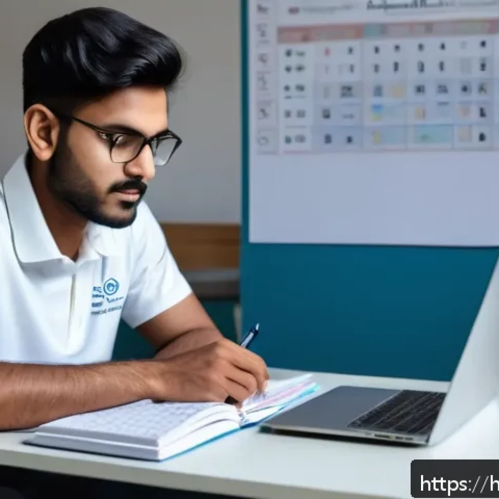물리치료 실기 시험 준비법 - A focused Indian male physiotherapy student studying in a bright, modern study room, wearing casual ...