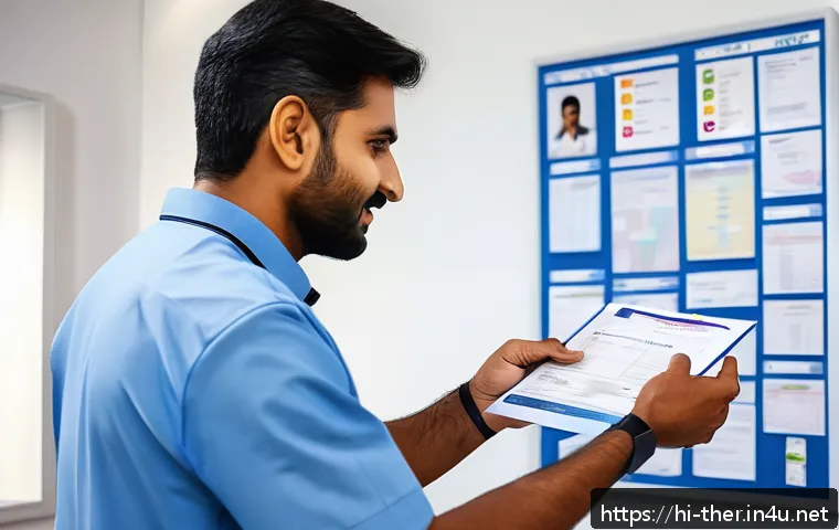 물리치료사의 국제 자격증 - A professional Indian physiotherapist in a modern clinic setting, wearing smart professional attire ...